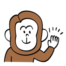 Monkey in Winter sticker #8759178