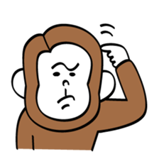 Monkey in Winter sticker #8759181