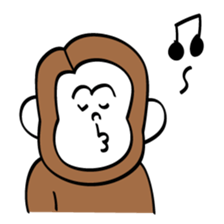 Monkey in Winter sticker #8759183