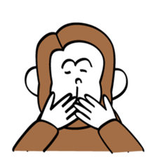 Monkey in Winter sticker #8759188