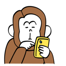 Monkey in Winter sticker #8759191