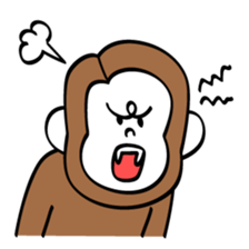 Monkey in Winter sticker #8759193