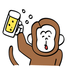 Monkey in Winter sticker #8759194