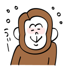 Monkey in Winter sticker #8759195