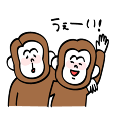 Monkey in Winter sticker #8759196