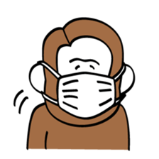 Monkey in Winter sticker #8759201