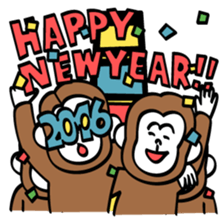 Monkey in Winter sticker #8759212