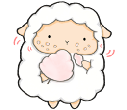 The lamb who like cotton candy sticker #8759793