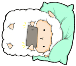 The lamb who like cotton candy sticker #8759804