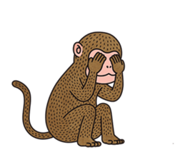 hasty monkey sticker #8759886