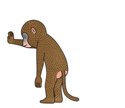 hasty monkey sticker #8759890