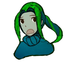 turtleneck girls sticker #8760640