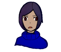 turtleneck girls sticker #8760654