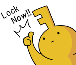 A Man in the shape of a key sticker #8760907