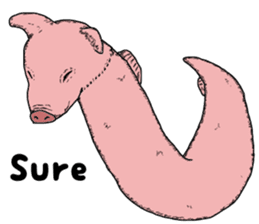Pig eel. sticker #8761325