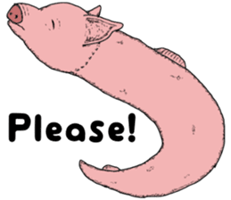 Pig eel. sticker #8761327