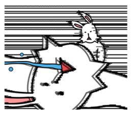 funny rabbit funny 2 sticker #8761571