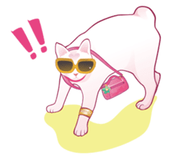 fashionable kawaii cat sticker #8761667