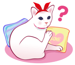 fashionable kawaii cat sticker #8761670