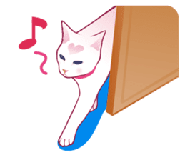 fashionable kawaii cat sticker #8761671