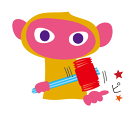 Colorful Monkeys sticker #8762365