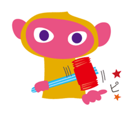 Colorful Monkeys sticker #8762365