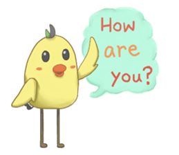 Chubby Quill Chicken and His Friend 2 sticker #8762778