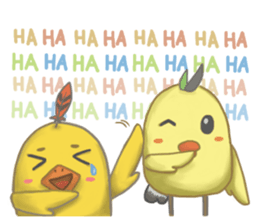 Chubby Quill Chicken and His Friend 2 sticker #8762782