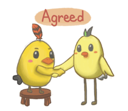 Chubby Quill Chicken and His Friend 2 sticker #8762784