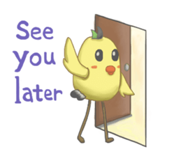 Chubby Quill Chicken and His Friend 2 sticker #8762787