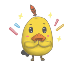 Chubby Quill Chicken and His Friend 2 sticker #8762790