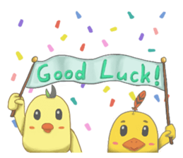 Chubby Quill Chicken and His Friend 2 sticker #8762791