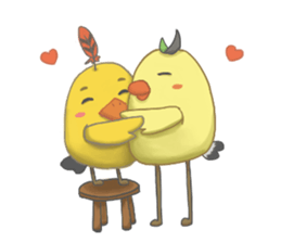 Chubby Quill Chicken and His Friend 2 sticker #8762797
