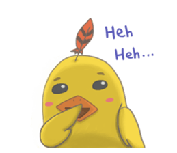 Chubby Quill Chicken and His Friend 2 sticker #8762800