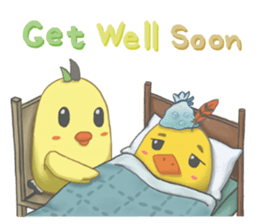 Chubby Quill Chicken and His Friend 2 sticker #8762804