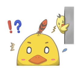 Chubby Quill Chicken and His Friend 2 sticker #8762805