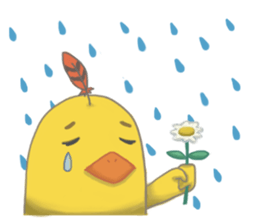 Chubby Quill Chicken and His Friend 2 sticker #8762806