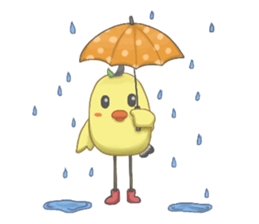 Chubby Quill Chicken and His Friend 2 sticker #8762808