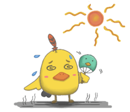Chubby Quill Chicken and His Friend 2 sticker #8762809
