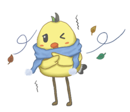 Chubby Quill Chicken and His Friend 2 sticker #8762810