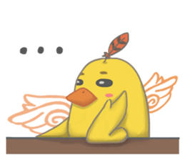 Chubby Quill Chicken and His Friend 2 sticker #8762812