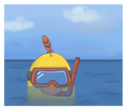 Chubby Quill Chicken and His Friend 2 sticker #8762814