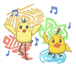 Chubby Quill Chicken and His Friend 2 sticker #8762816