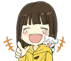 animal&girl sticker sticker #8762900