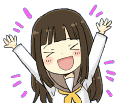 animal&girl sticker sticker #8762901