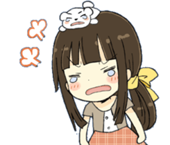 animal&girl sticker sticker #8762903