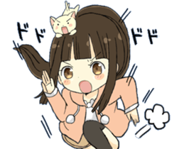 animal&girl sticker sticker #8762911