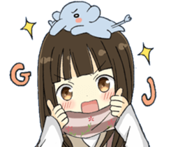 animal&girl sticker sticker #8762914