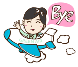 GreenAir Flight Attendant sticker #8763225
