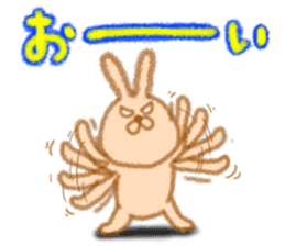 Rabbit of crayons sticker #8763306